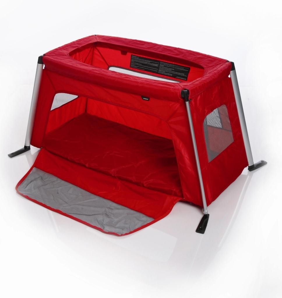 phil and teds red travel cot