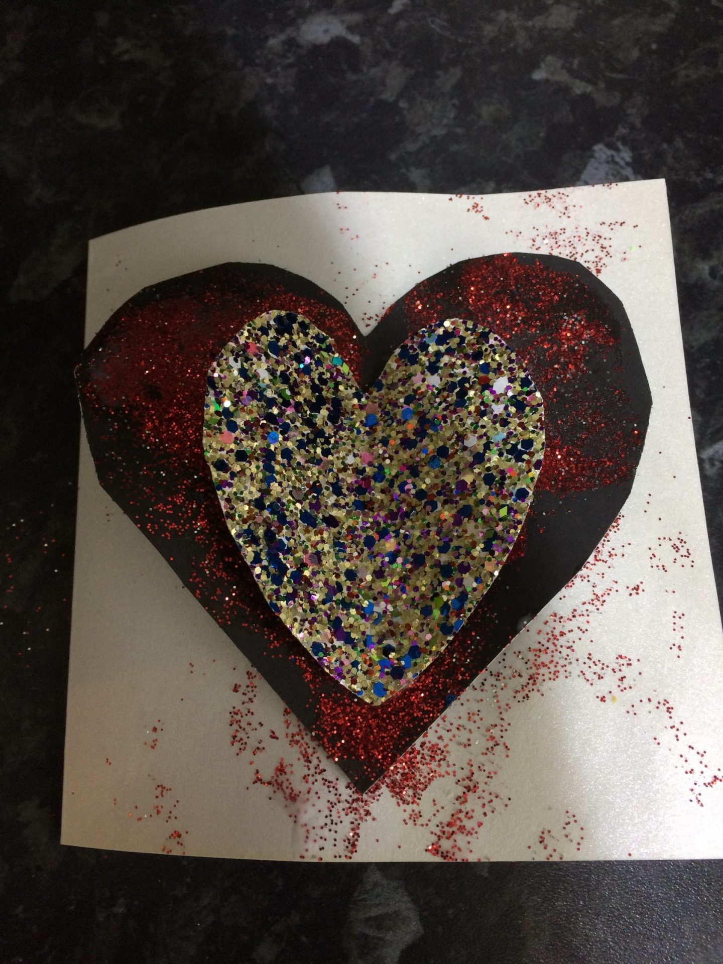 Valentines Day Craft for kids heart card