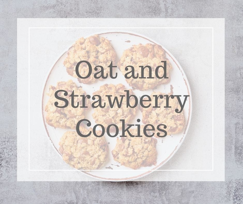 oat and strawberry cookies