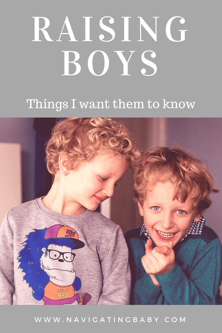 Raising boys things I want them to know.  Two brothers