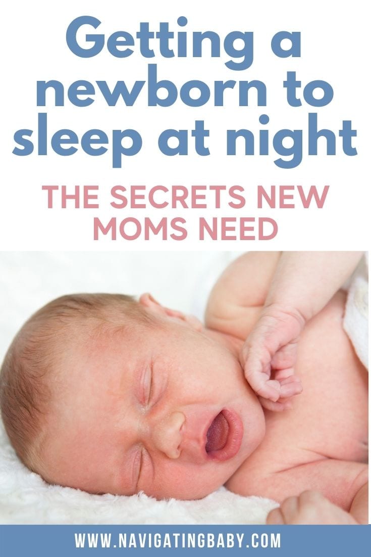 Getting a newborn to sleep at night