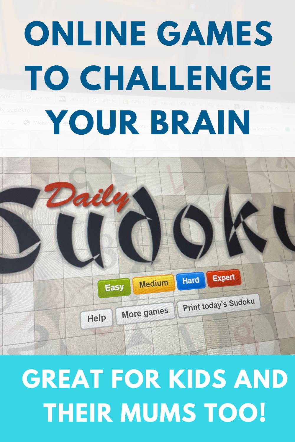 online games to challenge your brain. Perfect for kids and their mums too