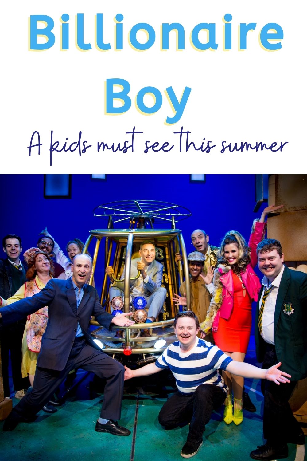 billionaire boy theatre; image of billionaire boy cast
